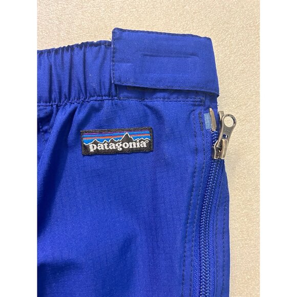 Patagonia Royal Blue Lightweight Windbreaker Pants Hiking Ripstop Small - Picture 4 of 7